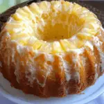 Freshly glazed Pineapple Cream Cheese Bundt Cake